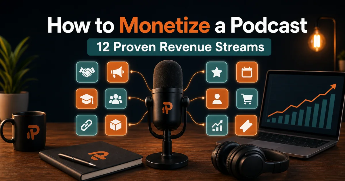 Podcast Monetization topic hub artwork